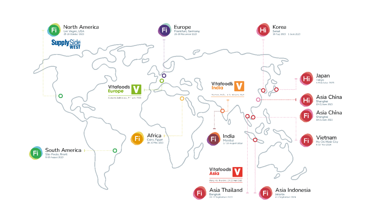 Mapa com 11 eventos da Fi Global